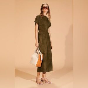 ZARA LIMITED EDITION SUEDE DRAPED DRESS